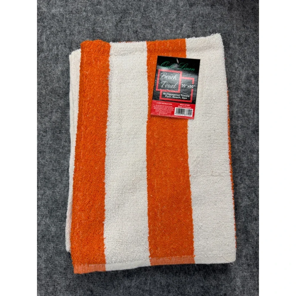 Quba Linen Beach Towel 30x60 Pool Spa Bath Pick Color Striped Sauna Lounge